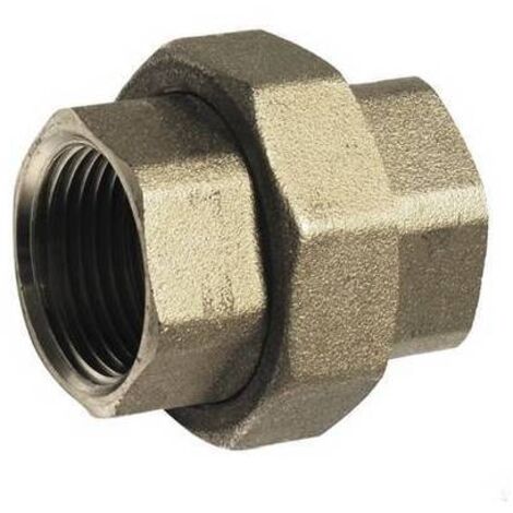 RACCORDO DIRITTO FF 3 PEZZI OTTONE GIALLO 1/2 TIEMM