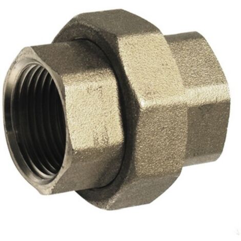 RACCORDO DIRITTO FF 3 PEZZI OTTONE GIALLO 3/4"