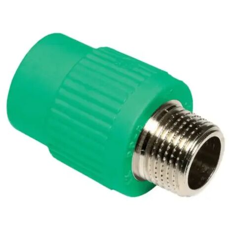 Raccordo diritto in ppr filettato maschio serie tigris green Ø75 x 21/2" WAVIN