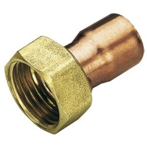 RACCORDO DIRITTO IN RAME A SALDARE CON GIRELLO 1" x 22