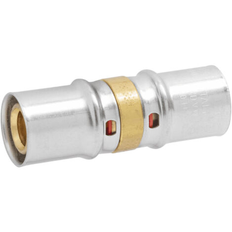 RACCORDO DIRITTO INTERMEDIO A PRESSARE PER TUBO MULTISTRATO MODELLO AP103 - ø16X2  - APE