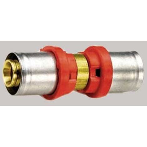 Raccordo diritto intermedio a pressare per tubo multistrato modello cobrapress ø20x2 TIEMME