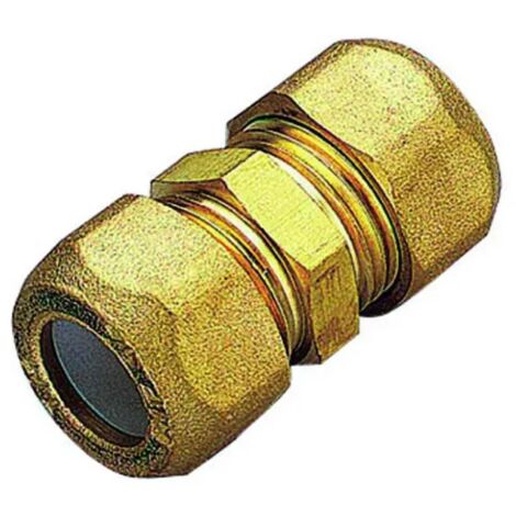Raccordo diritto intermedio con ogiva in ptfe per tubo rame serie 1201 3/8" ø10 TIEMME