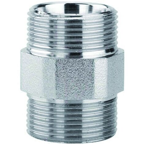 RACCORDO DIRITTO INTERMEDIO IN OTTONE CROMATO 22X22 C/KIT RAME M 24X19   ARTECLIMA S.R.L.