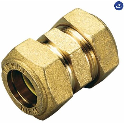 Raccordo diritto intermedio per gas con tenuta o-ring per tubo rame modello 1350 ø14 TIEMME