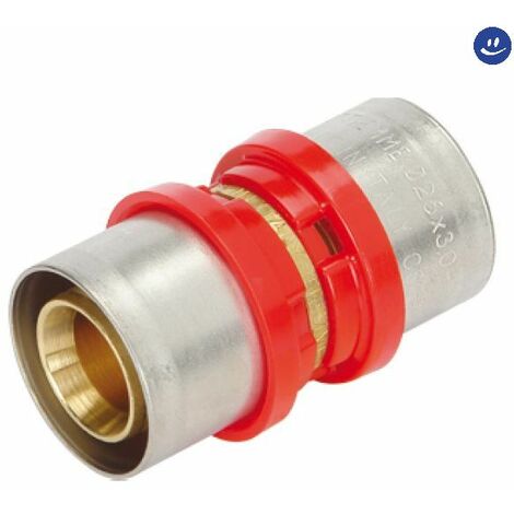 Raccordo diritto intermedio per tubo multistrato a pressare modello al-cobrapex ø18 TIEMME