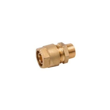 Raccordo diritto maschio 14x2 x 1/2" Pexal Twist con portagomma separabile VS0100603