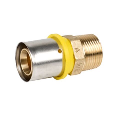 Raccordo diritto maschio 20x2 x 1/2" - Pexal Gas - raccordo a pressare VS0180221
