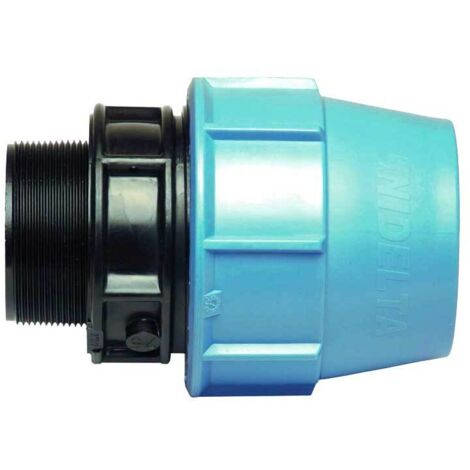 RACCORDO DIRITTO MASCHIO A COMPRESSIONE PER TUBO POLIETILENE UNIDELTA Ø50 x 1""M - PN16