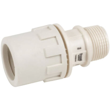 RACCORDO DIRITTO MASCHIO A PASSAGGIO TOTALE CONNESSIONE MEDIANTE BICCHIERATURA IN TECNOPOLIMERO SERI - 16X2 - 1/2  - VIL