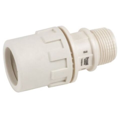 RACCORDO DIRITTO MASCHIO A PASSAGGIO TOTALE CONNESSIONE MEDIANTE BICCHIERATURA IN TECNOPOLIMERO SERI - 20X2 - 3/4 - VIL
