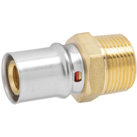 RACCORDO DIRITTO MASCHIO A PRESSARE PER TUBO MULTISTRATO MODELLO AP101 - 3/4 ø16X2  - APE
