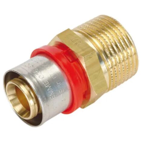 Raccordo diritto maschio a pressare per tubo multistrato modello cobrapress 1" ø32x3 TIEMME