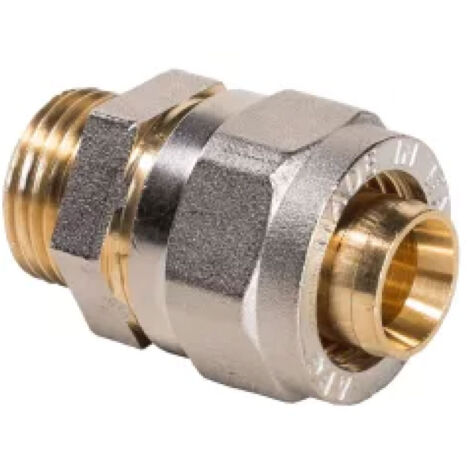 RACCORDO DIRITTO MASCHIO A STRINGERE TRE PEZZI PER TUBO MULTISTRATO MODELLO 701L - 1/2 Ø16  - APE