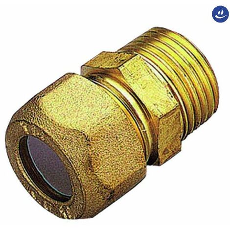Raccordo diritto maschio con ogiva in ptfe per tubo rame modello 1200 3/8x1/2 ø10 TIEMME