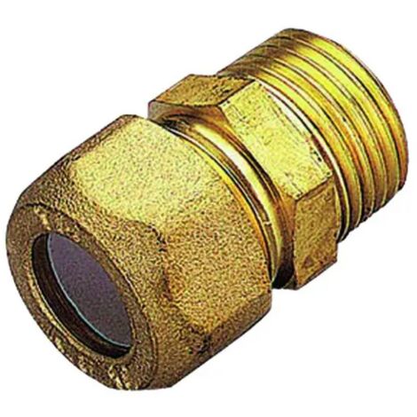 Raccordo diritto maschio con ogiva in ptfe per tubo rame serie 1200 1" ø18 TIEMME