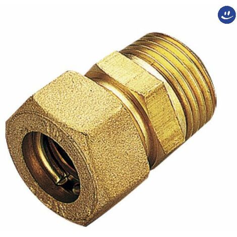 Raccordo diritto maschio con tenuta o-ring per tubo rame modello 1300 1 ø28 TIEMME