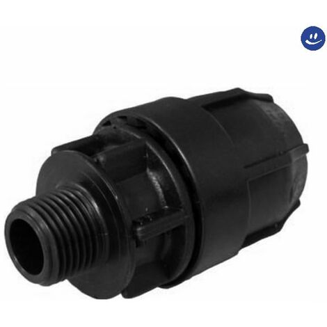 Raccordo diritto maschio femmina a compressione in polipropilene serie elopress ø75x21/2 pn10 NUPI