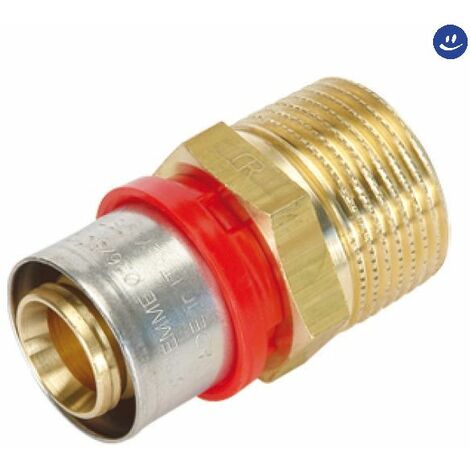 Raccordo diritto maschio per tubo multistrato a pressare modello al-cobrapex 11/4 Ø32 TIEMME