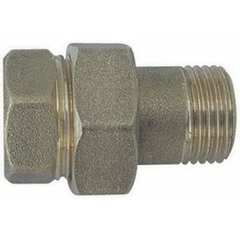 RACCORDO DIRITTO  MF 3 PEZZI  OTTONE GIALLO 1&quot1/4