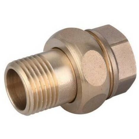 RACCORDO DIRITTO MF 3 PEZZI OTTONE GIALLO IBP 1 1/4 IBP