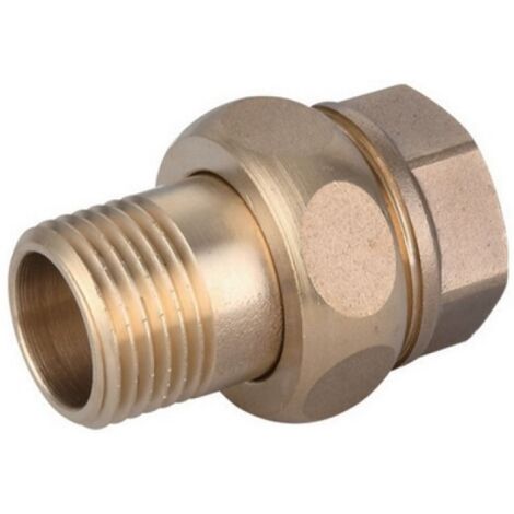 RACCORDO DIRITTO MF 3 PEZZI OTTONE GIALLO IBP 1/2