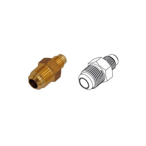 Raccordo diritto ottone - 1/4"x3/8" SAE per tubi in rame 00000011340