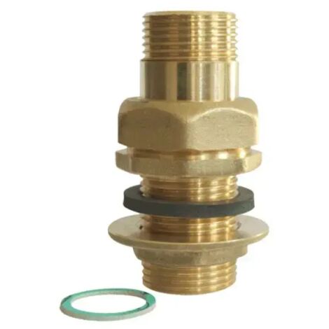 RACCORDO DIRITTO PER CASSONI IN OTTONE - 1"1/4