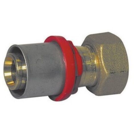 RACCORDO DIRITTO PRESS. CON GIRELLO E GUARN. PIANA PER MULTISTRATO 1/2 x 16 -CONF