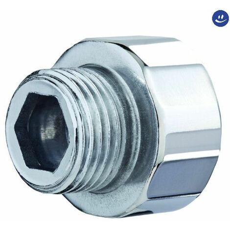 Raccordo diritto ridotto maschio/femmina in acciaio zincato f 3/8x m 1/4 RACCORDERIE METALLICHE