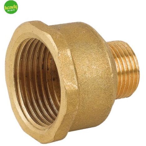 Raccordo diritto ridotto maschio/femmina in ottone giallo serie c023 f 1" x m 1/2" RINALDI E PETTINAROLI