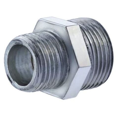Raccordo diritto ridotto maschio maschio in acciaio zincato 3/4"x1/4" RACCORDERIE METALLICHE