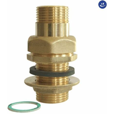 Raccordo dritto 3 pezzi maschio in ottone giallo per serbatoio serie 1700 1 RINALDI E PETTINAROLI