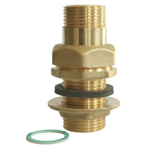 Raccordo dritto 3 pezzi maschio in ottone giallo per serbatoio serie 1750 2" RINALDI E PETTINAROLI
