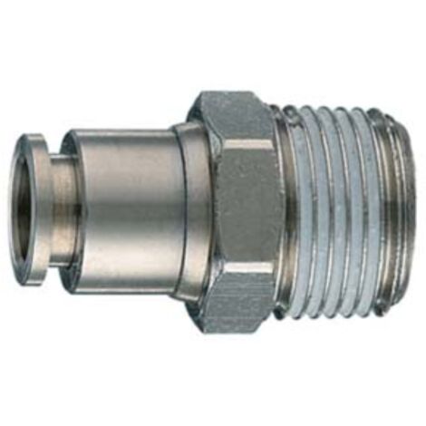Raccordo dritto con innesto automatico e filettato maschio conico - attacco conico 1/4"m ø mm.10 art.50/a8 10 pezzi Ani