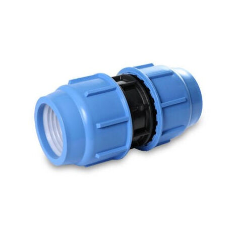 Raccordo dritto manicotto giunzione per tubo polietilene, diametro 32x32