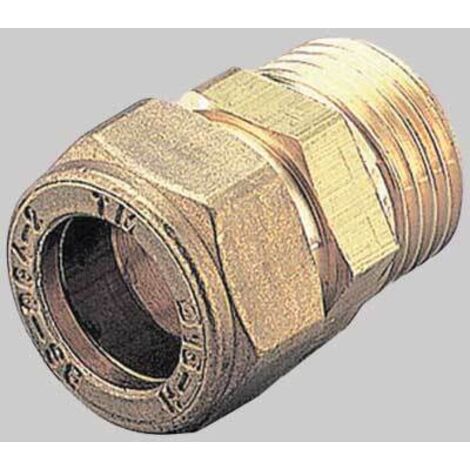 RACCORDO DRITTO MASCHIO CON OGIVA OTTONE  10 x 1/2     TIEMME