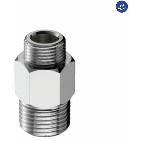 Raccordo dritto ridotto prolungato in ottone cromato 3/8x1/2 RINALDI E PETTINAROLI