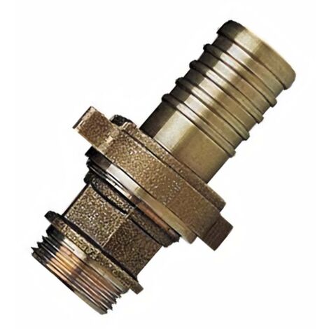 Raccordo enologico diritto in ottone giallo per cassone e mastello -1 1/2"