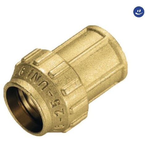 Raccordo f 40x1''1/4 niples in ottone filettato femmina con tenuta o-ring ed ogiva in ottone