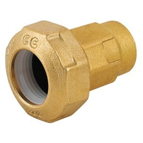 RACCORDO FEMMINA RIDOTTO IN OTTONE PER TUBO PE 1/2 x 25