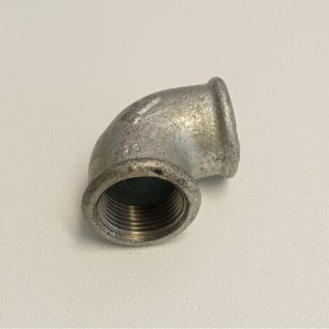 Raccordo ff 1''+1/4'' gomito zincato curva di ghisa malleabile