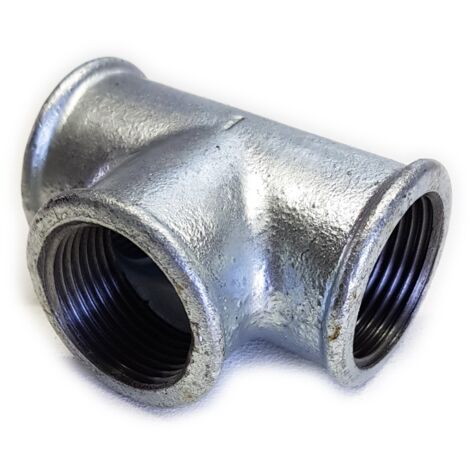 Raccordo fff 3/4'' tee t ghisa zincata malleabile raccordo di connessione a 3 vie