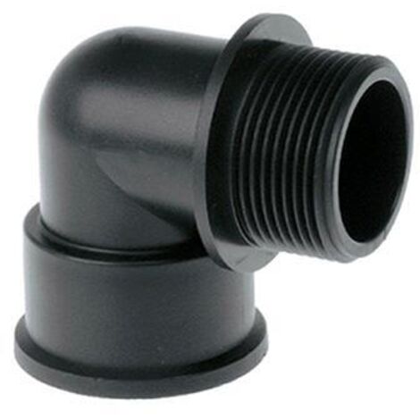 RACCORDO FILETTATO A GOMITO PER TUBO IN POLIETILENE M/F  mis. 1/2x1/2 100 PZ