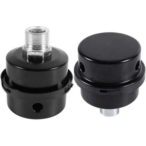 Raccordo filettato per silenziatore del compressore d'aria, filettatura per silenziatore del compressore d'aria, filtro per compressore d'aria, filtro di aspirazione in metallo nero per compressori oi