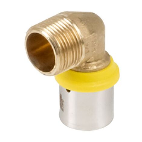 Raccordo gomito maschio 20x2 x 1/2" - Pexal Gas - raccordo a pressare VS0180521