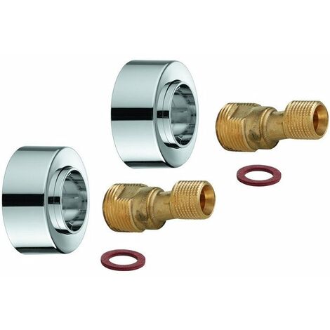 Raccordo Grohe S da 1/2 pollice x 3/4 di pollice. Cromo regolabile da 7,5 mm
