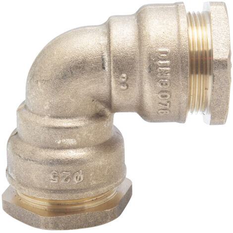 Raccordo in ottone a compressione angolare d25 ply