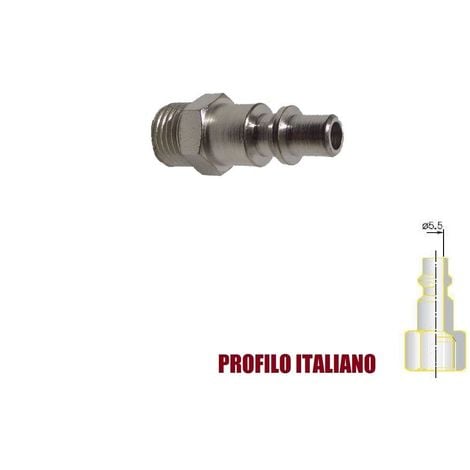 5 RACCORDO INNESTO RAPIDO RUBINETTO ARIA COMPRESSA MULTI PRESA ATTACCO 1/4  - Giroshop