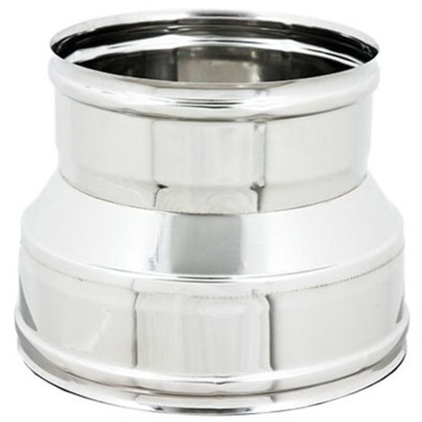 Raccordo inox 6 decimi aisi 304 da f 120 a f variabile, diametro 80mm